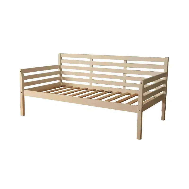 Hardwood Slat Daybed Frame, Converts to Twin Bed, Seats 3
