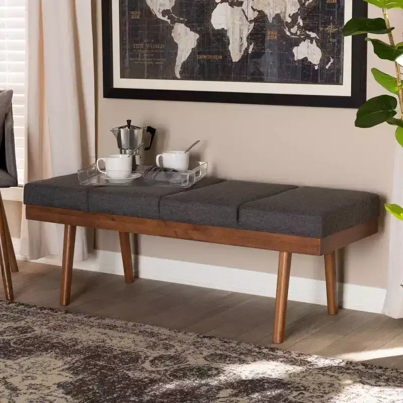 Larisa Wood Bench - Baxton Studio