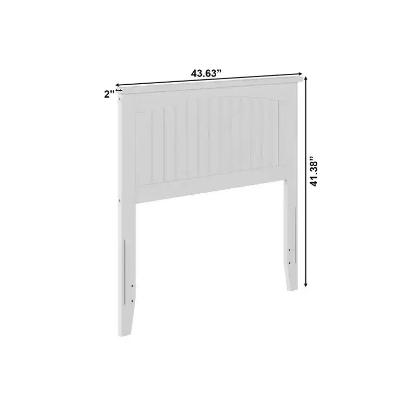 Espresso / White / Gray Twin Headboard with USB Charging, Bed Frame Mounted, 1-Person