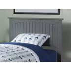 Espresso / White / Gray Twin Headboard with USB Charging, Bed Frame Mounted, 1-Person