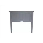 Espresso / White / Gray Twin Headboard with USB Charging, Bed Frame Mounted, 1-Person