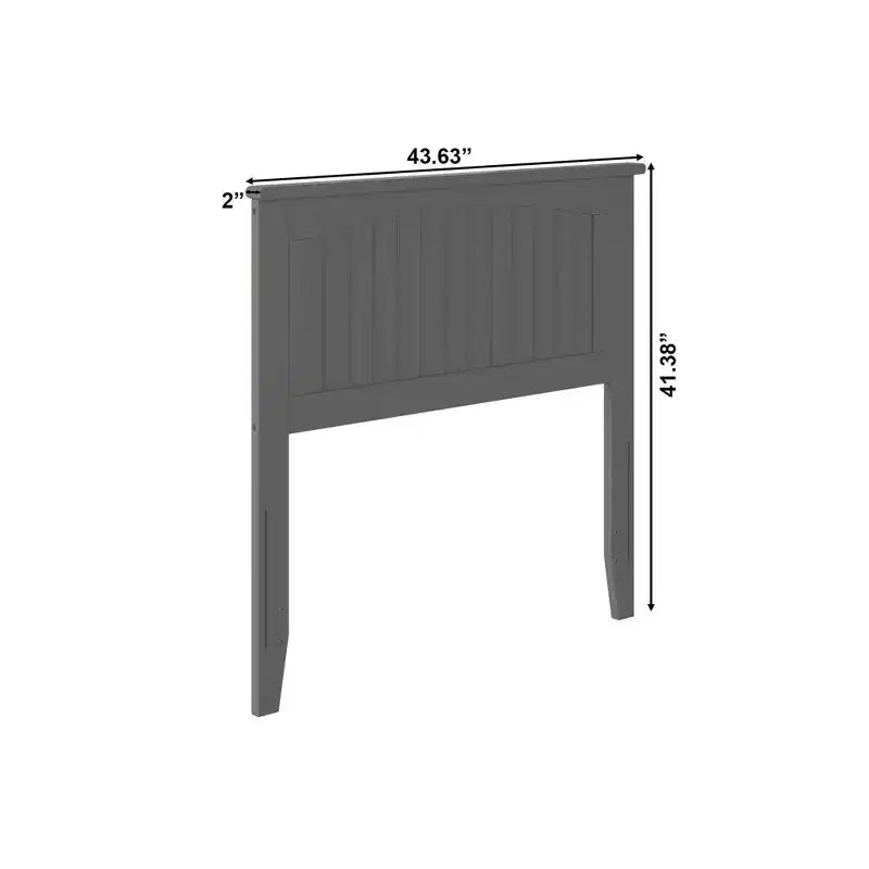 Espresso / White / Gray Twin Headboard with USB Charging, Bed Frame Mounted, 1-Person
