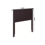 Espresso / White / Gray Twin Headboard with USB Charging, Bed Frame Mounted, 1-Person