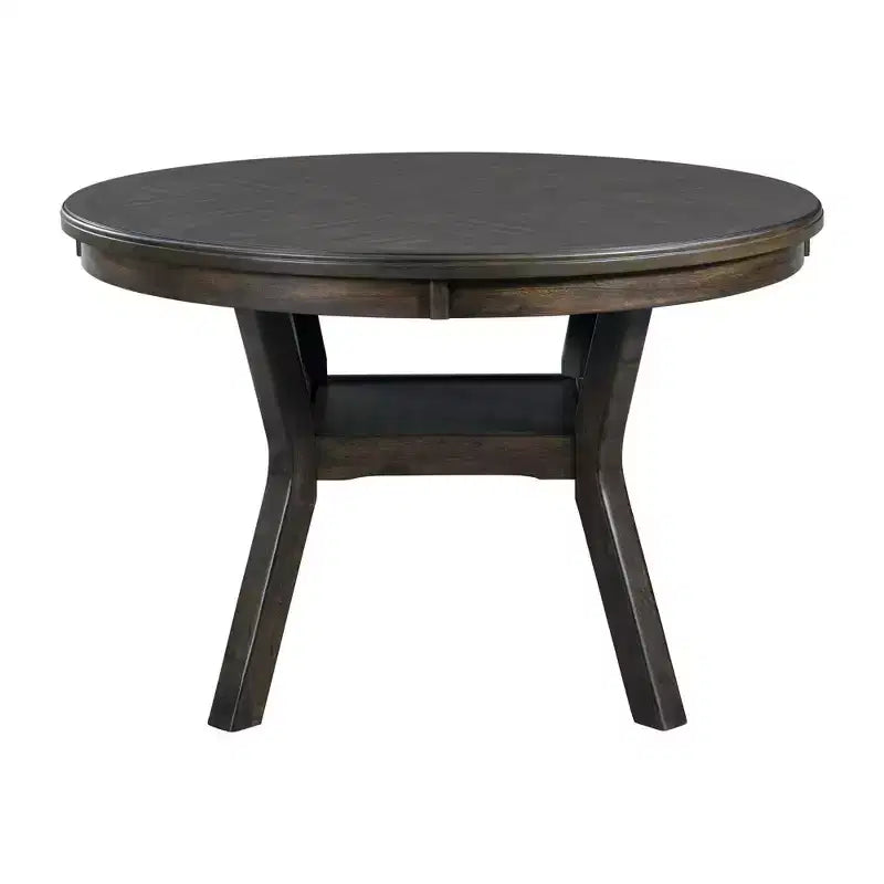 Cream/Walnut Round Dining Table, Seats 4