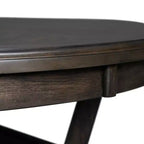 Cream/Walnut Round Dining Table, Seats 4