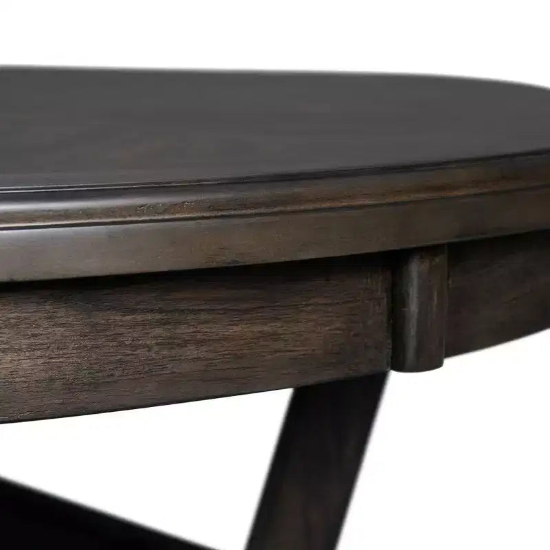 Cream/Walnut Round Dining Table, Seats 4