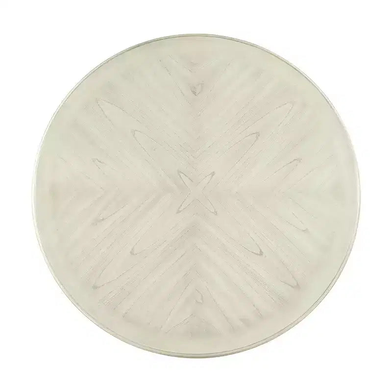 Cream/Walnut Round Dining Table, Seats 4