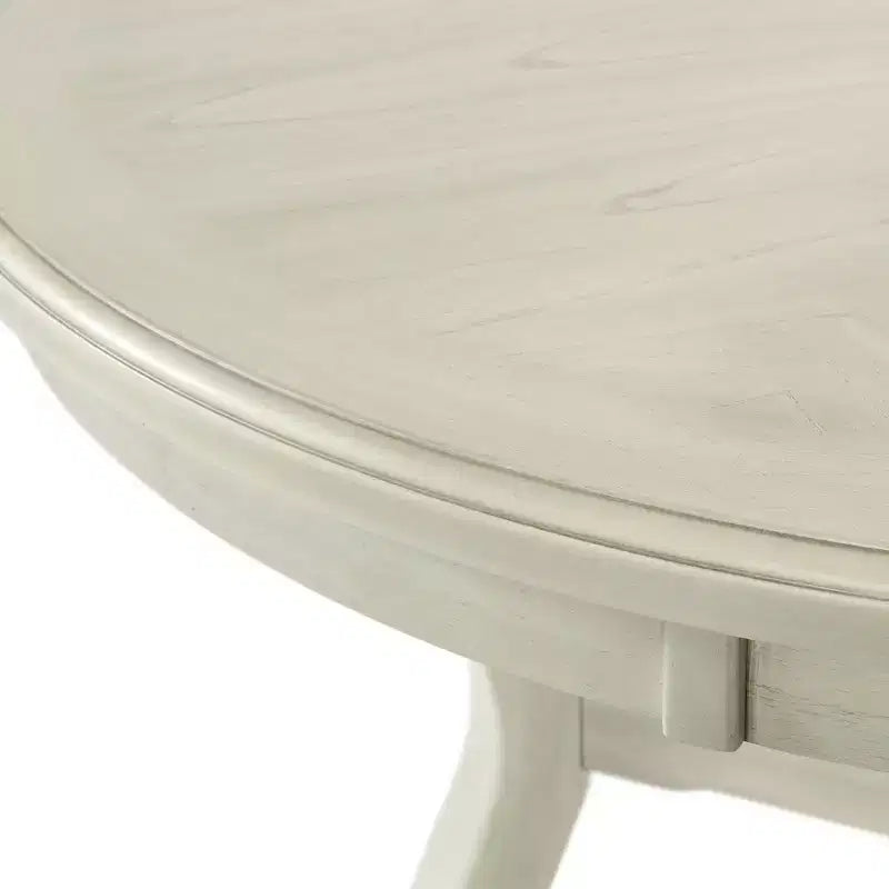 Cream/Walnut Round Dining Table, Seats 4