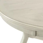 Cream/Walnut Round Dining Table, Seats 4