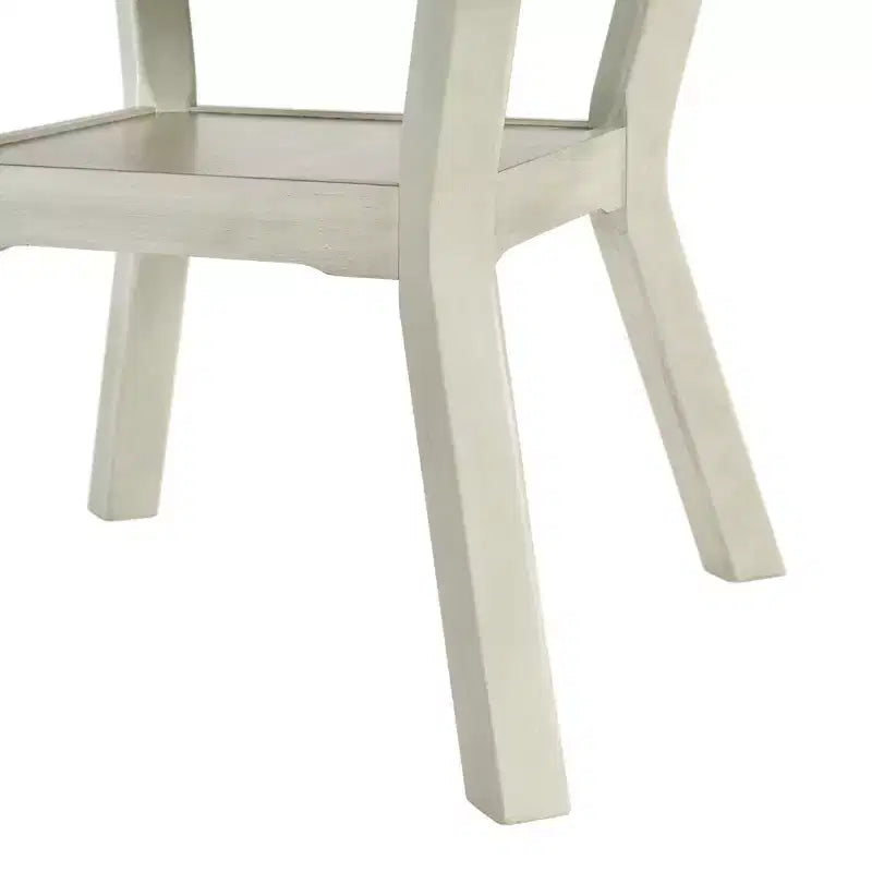 Cream/Walnut Round Dining Table, Seats 4