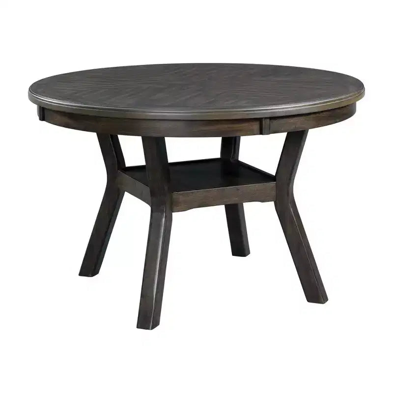 Cream/Walnut Round Dining Table, Seats 4