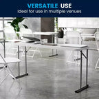 White Rectangular Folding Table, Seats 2