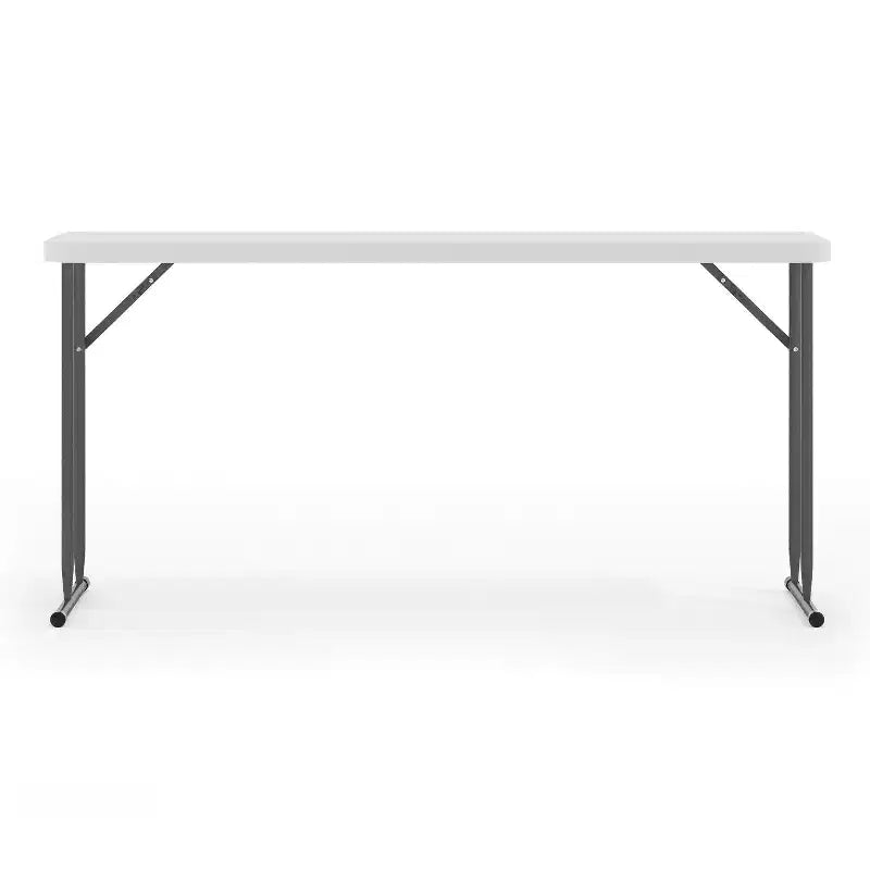 White Rectangular Folding Table, Seats 2