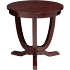 Espresso Brown Round Accent Table, 3-Leg, Single