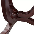 Espresso Brown Round Accent Table, 3-Leg, Single